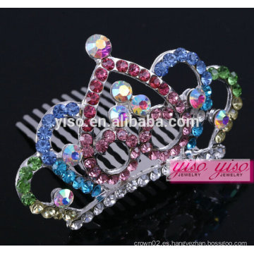 Venta al por mayor princesa rosa rosa real diamante nupcial tiaras